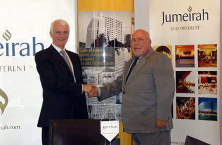 Mr. Gerald Lawless and Ahmed Kabbaj at the signing ceremony